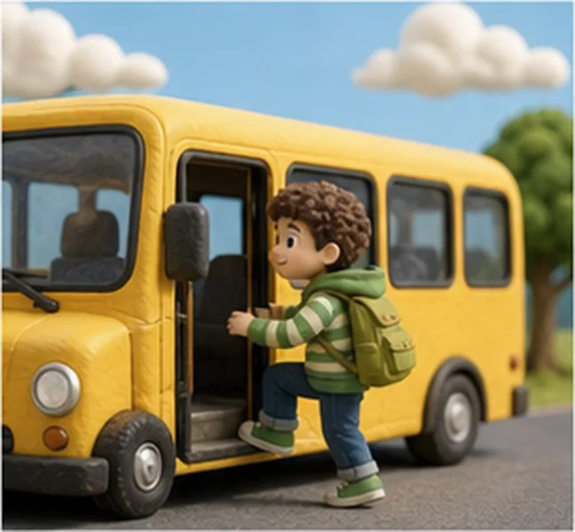 by bus