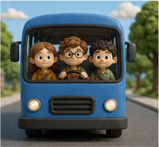 the children take bus number 30