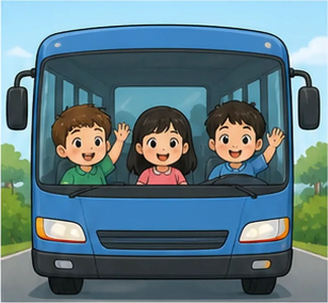 the children take bus number 21