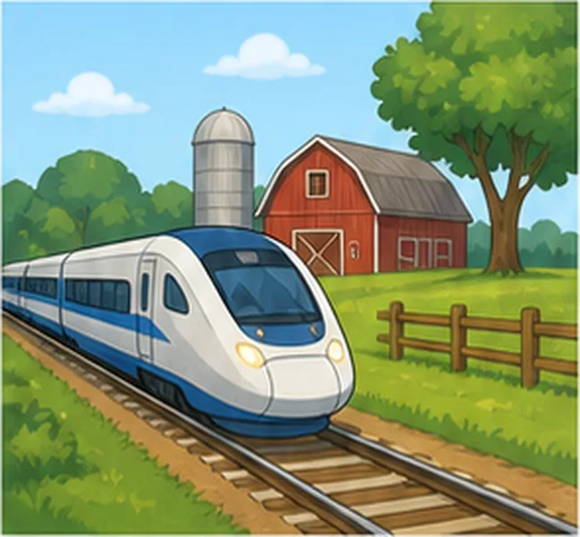 the train going to the farm