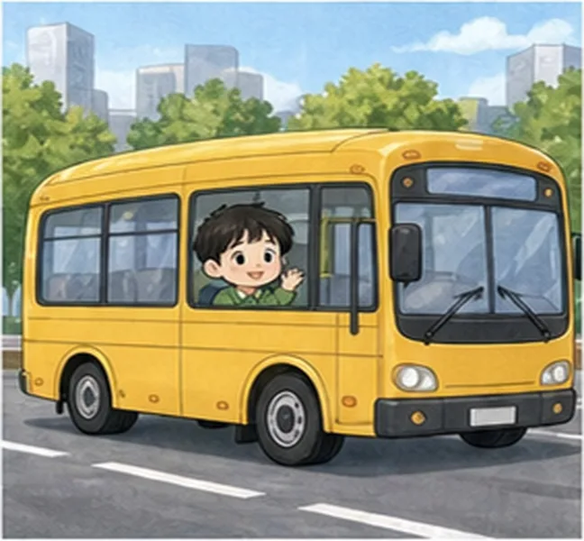 by bus