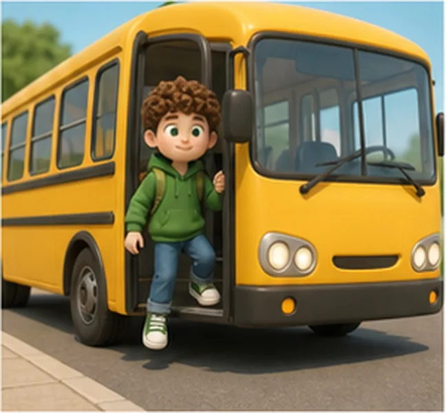 by bus