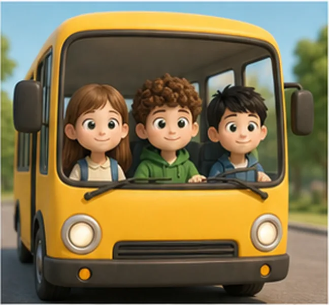 the children take bus number 33