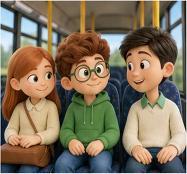 the children take bus number 34