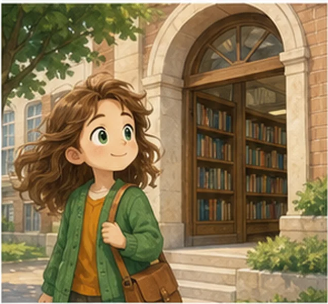 Ann going to the library