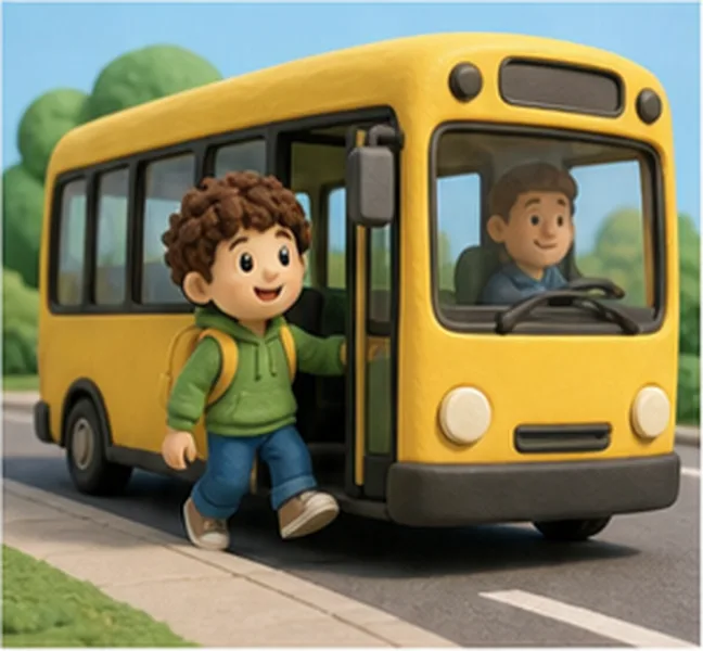 by bus