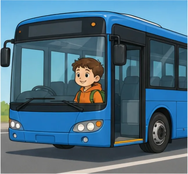 by bus