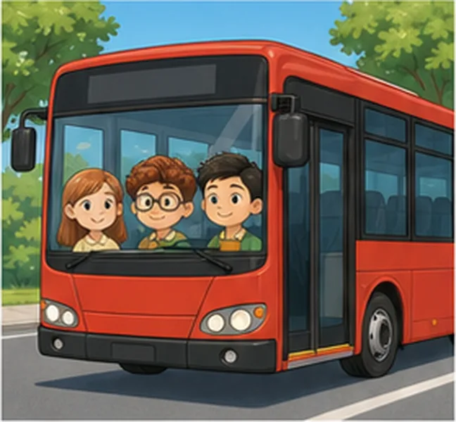 the children take bus number 37