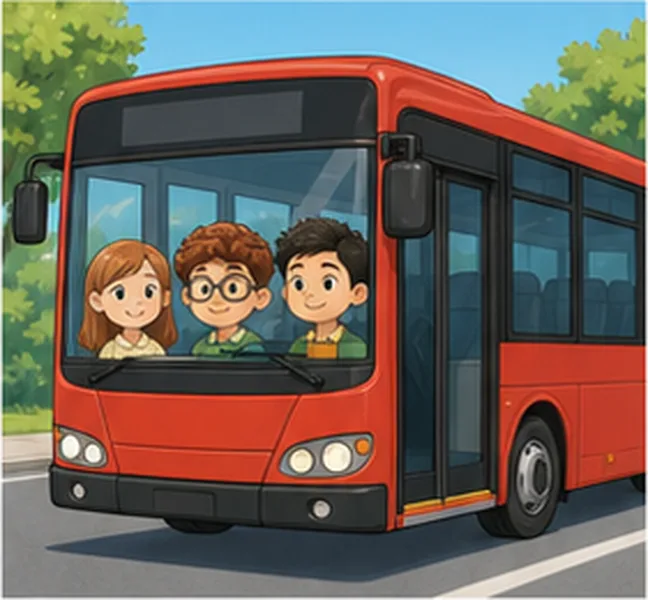 the children take bus number 27