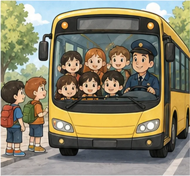 the children take bus number 38