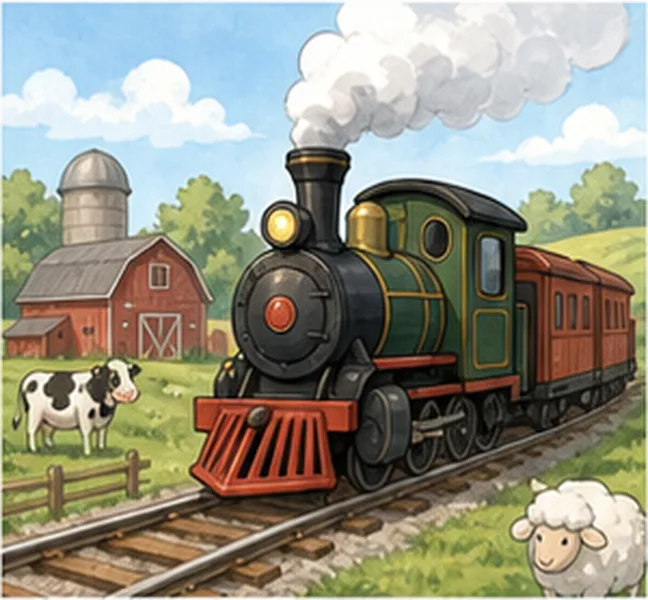 the train going to the farm