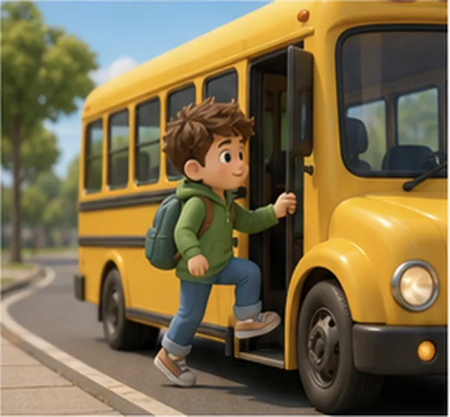 by bus