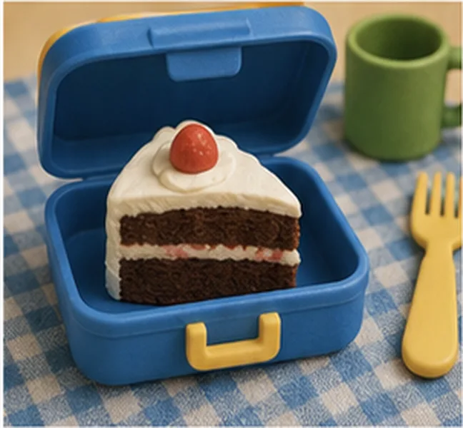 a piece of cake in the lunch box