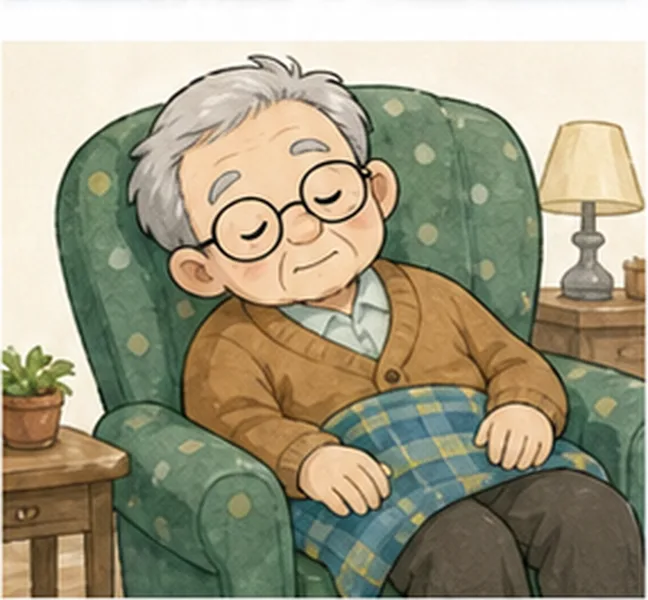 sleeping in a chair