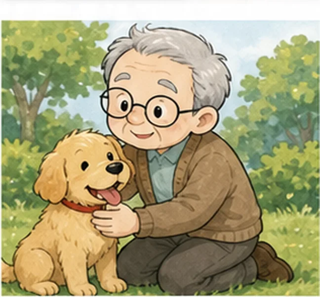 playing with the dog