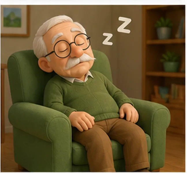 sleeping in a chair