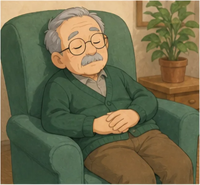 sleeping in a chair