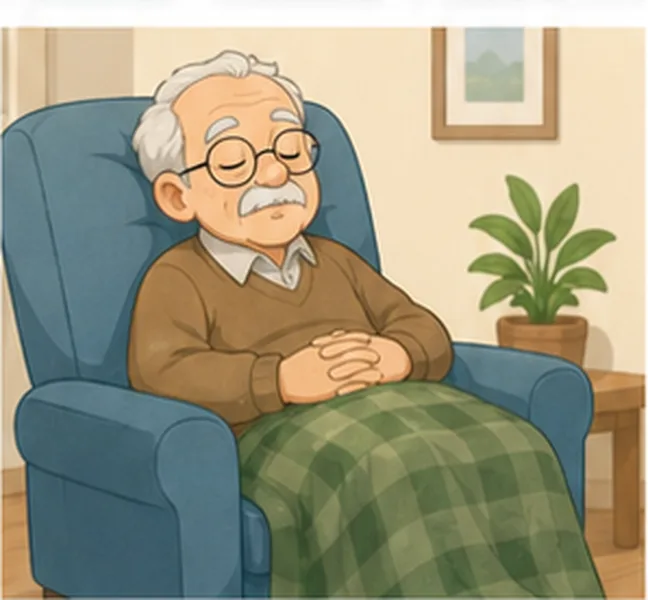 sleeping in a chair
