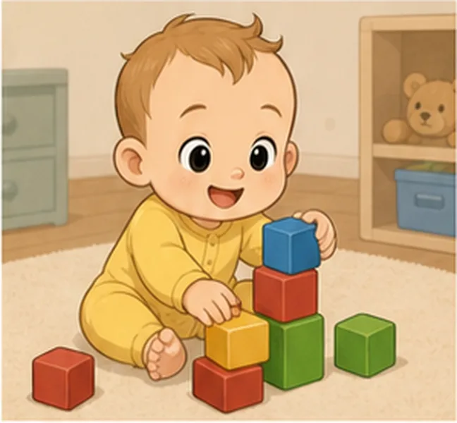 playing with blocks
