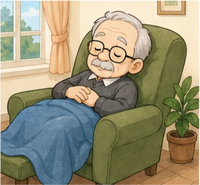 sleeping in a chair