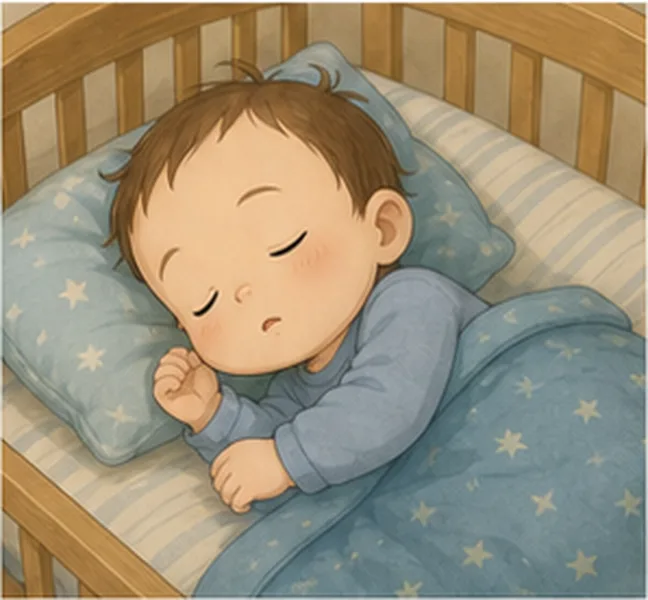the baby sleeping