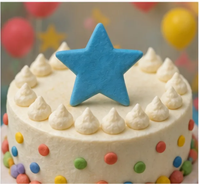 a blue star
