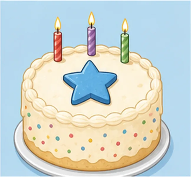a blue star