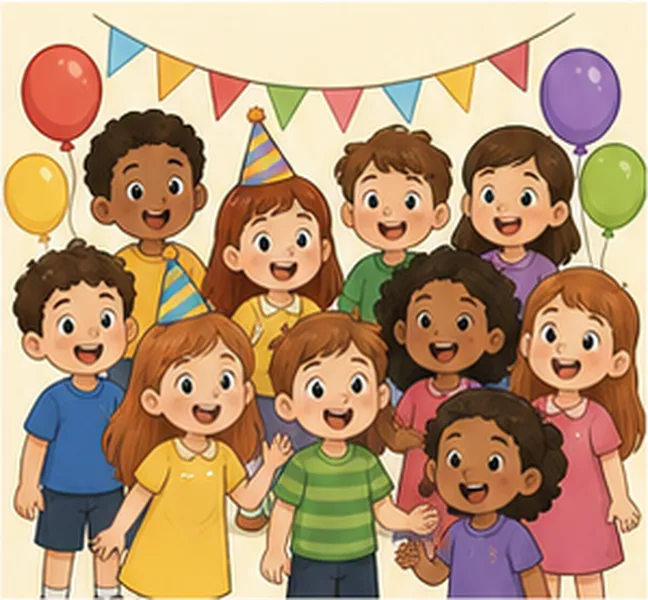 11 children at the party