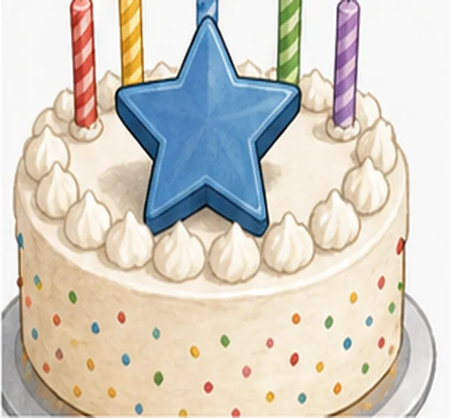 a blue star