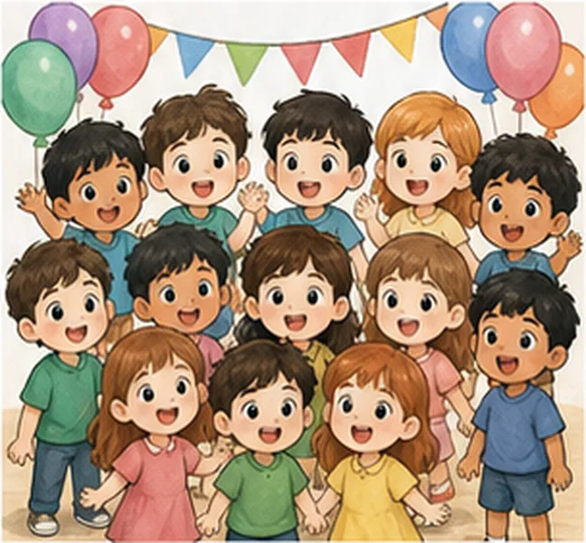 12 children at the party