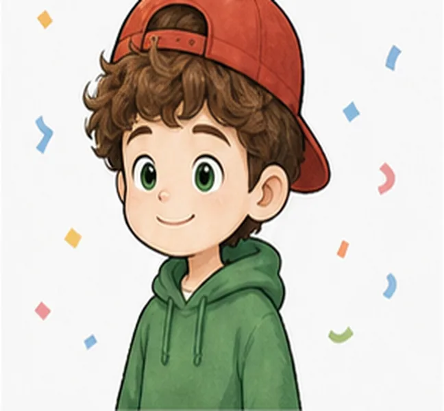 the birthday child wearing a red cap
