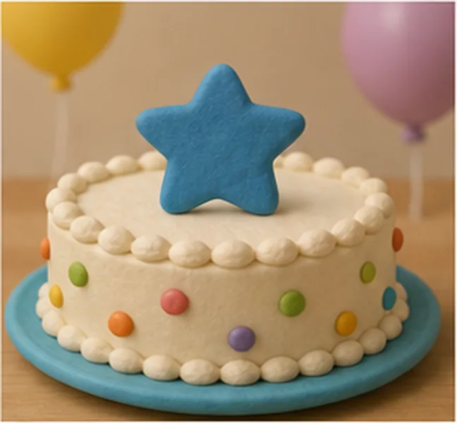 a blue star