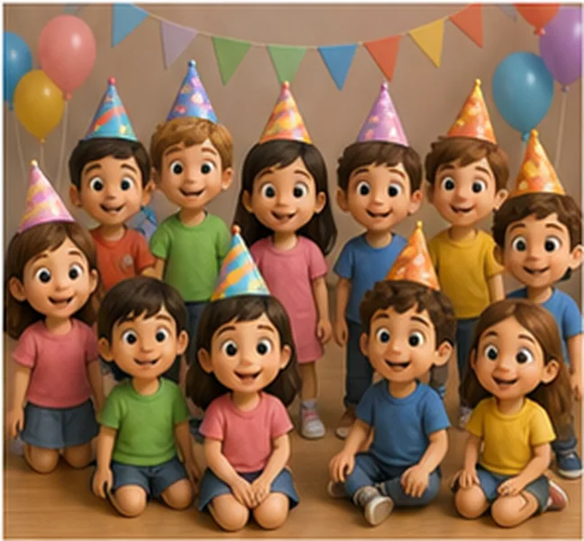 12 children at the party