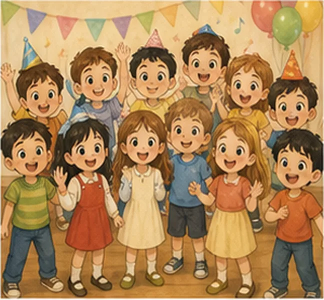 13 children at the party