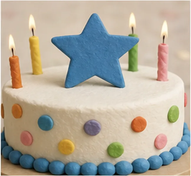 a blue star
