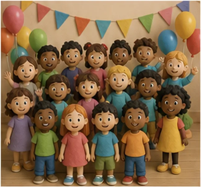 16 children at the party