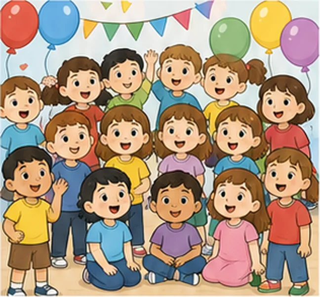 17 children at the party