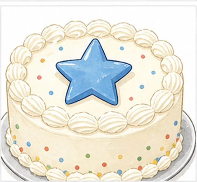 a blue star
