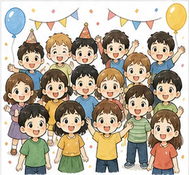 16 children at the party