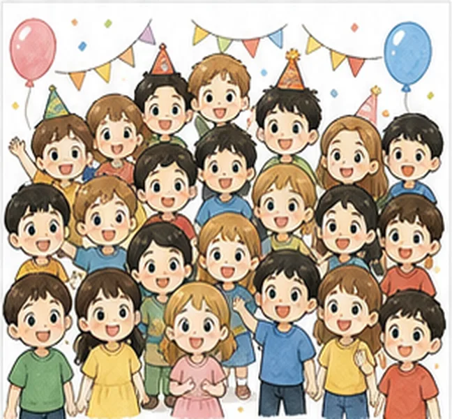 18 children at the party