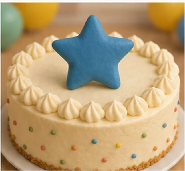 a blue star