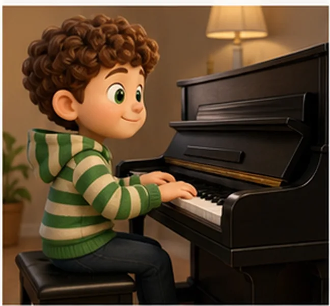 the piano