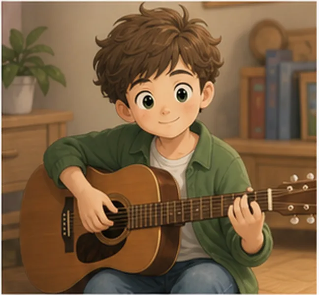 the guitar