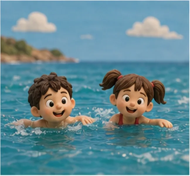 in the sea