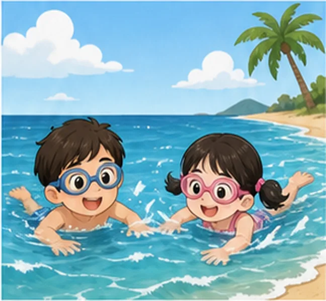 in the sea
