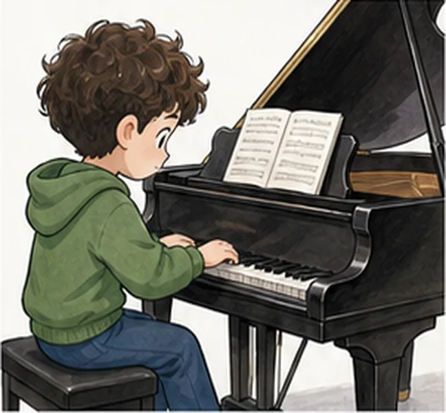 the piano
