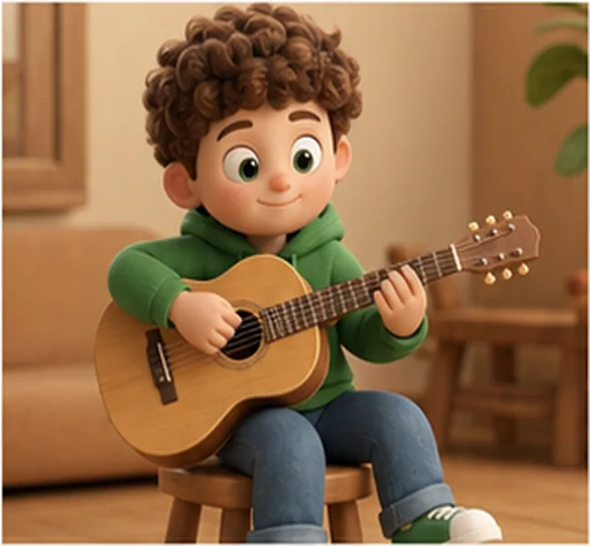 the guitar