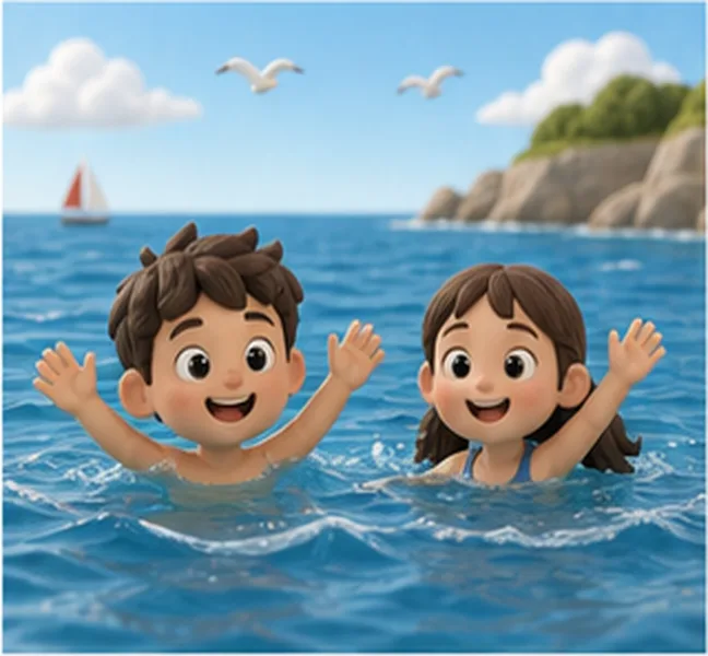 in the sea