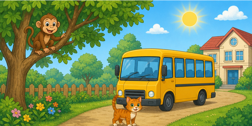 Garden and bus